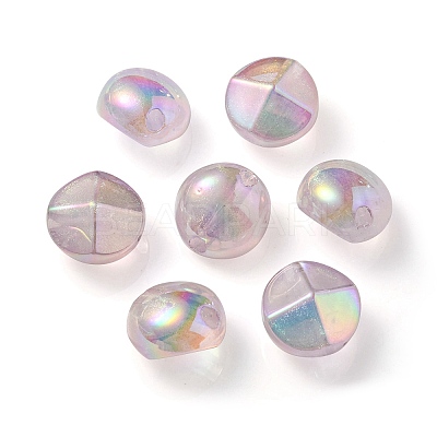 UV Plating Luminous Transparent Acrylic Beads OACR-P010-05C-1