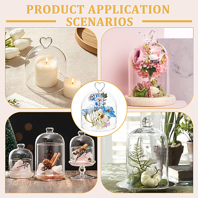 Heart Arch Glass Dome Cover DIY-WH0933-20E-1