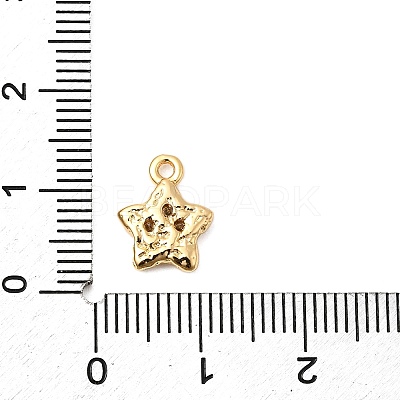 Brass Micro Pave Clear Cubic Zirconia Charms KK-F916-31G-1