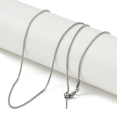 304 Stainless Steel Bx Chains Necklaces NJEW-H042-11P-1