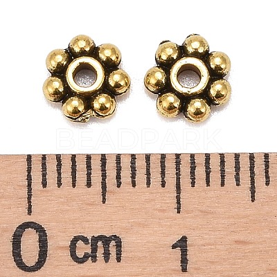 Tibetan Style Alloy Beads Daisy Spacer Beads LF1249Y-01AG-RS-1