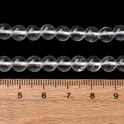 Round Natural Grade A Quartz Crystal Beads Strands G-H1648-6mm-01N-A-1
