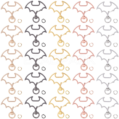30 Sets 5 Colors Alloy Swivel Clasps FIND-SC0017-69-1