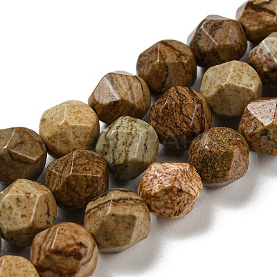 Natural Picture Jasper Beads Strands G-C085-A02-01-1