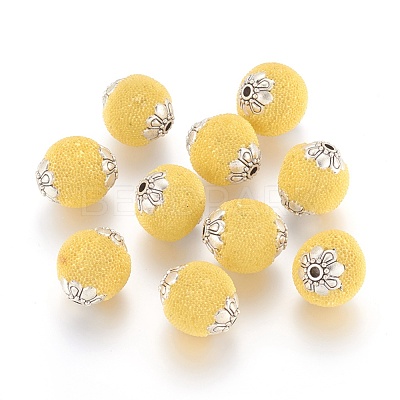 Round Handmade Indonesia Beads IPDL-R404-06-1