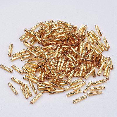 Glass Twisted Bugle Beads SEED-E002-12mm-822#-1