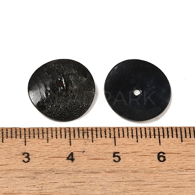Spray Painted Natural Akoya Shell Beads SHEL-M021-11-1