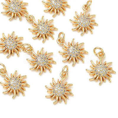 SHEGRACE Brass Micro Pave Cubic Zirconia Pendants XGRQ3D584-477G-1