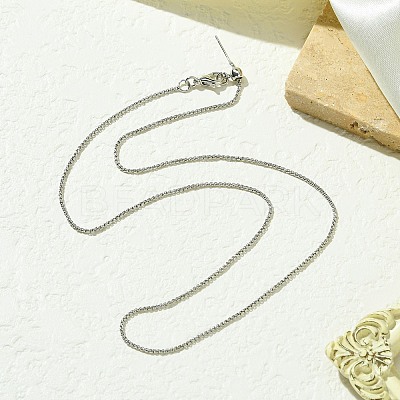 1.5mm Rack Plating Brass Box Chain Adjustable Slider Necklaces for Women Men MAK-L044-35P-1