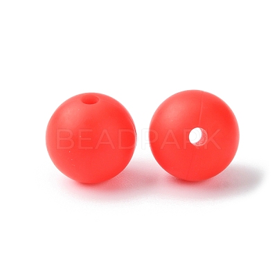 Round Food Grade Eco-Friendly Silicone Focal Beads SIL-F003-01C-1