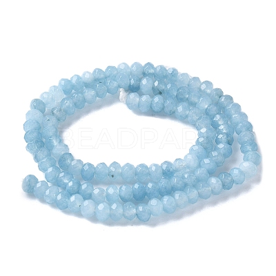 Dyed Natural Malaysia Jade Rondelle Beads Strands X-G-E316-2x4mm-64-1