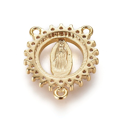 Brass Cubic Zirconia Chandelier Component Links ZIRC-F108-03G-1