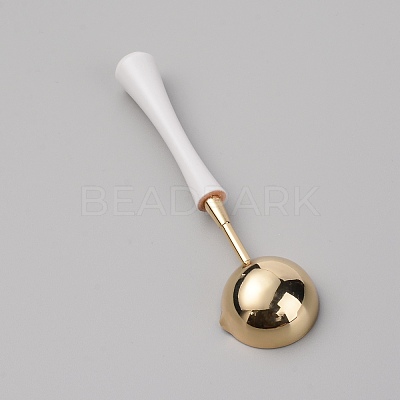 Brass Handle Wax Sealing Stamp Melting Spoon TOOL-WH0133-53A-1