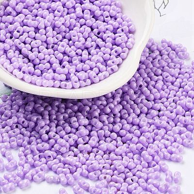 Baking Paint Glass Seed Beads SEED-A033-05J-1