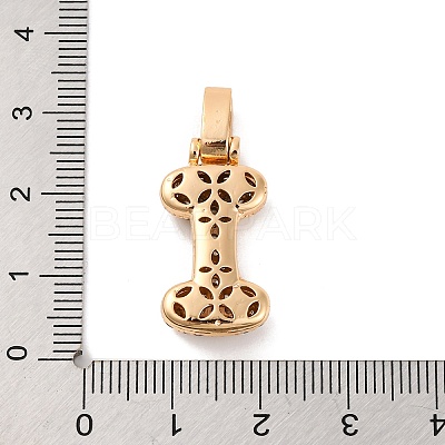 Brass Micro Pave Cubic Zirconia Pendants KK-C076-29I-G01-1