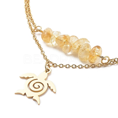 304 Stainless Steel Multi-Strand Charm Anklets AJEW-AN00511-1