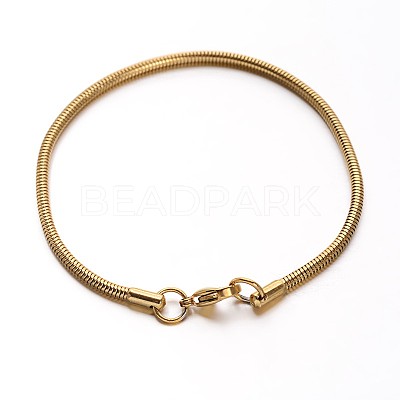 304 Stainless Steel Snake Chains Bracelets BJEW-O091-06G-1