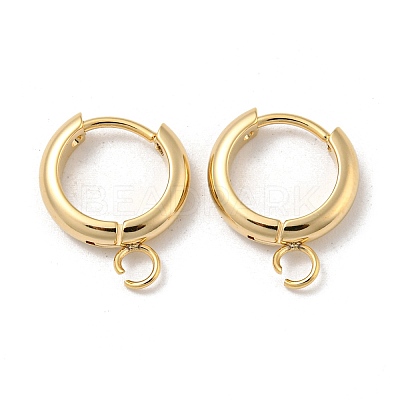 201 Stainless Steel Huggie Hoop Earring Findings STAS-P283-01X-G-1
