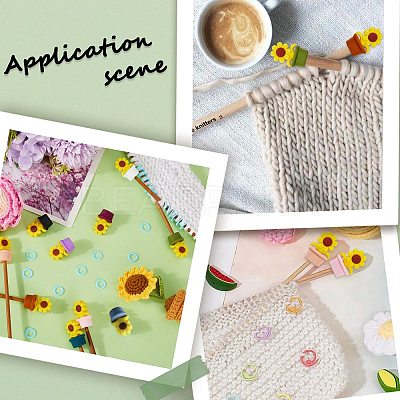 Sunflower Silicone Knitting Needle Point Protectors DIY-SC0024-02-1