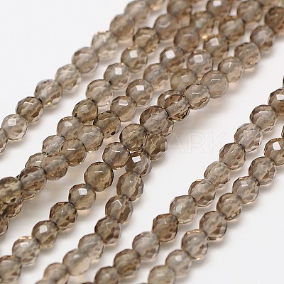 Natural Smoky Quartz Beads Strands G-A129-3mm-F02-1