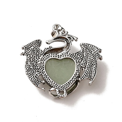 Natural Green Aventurine Heart Pendants KK-K331-01AS-09-1