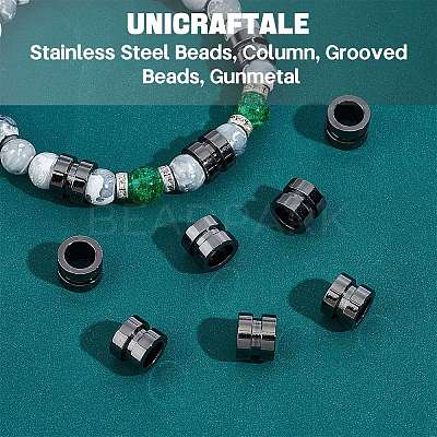 304 Stainless Steel Beads STAS-F123-02B-1