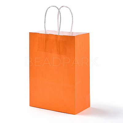 Pure Color Kraft Paper Bags AJEW-G020-B-08-1