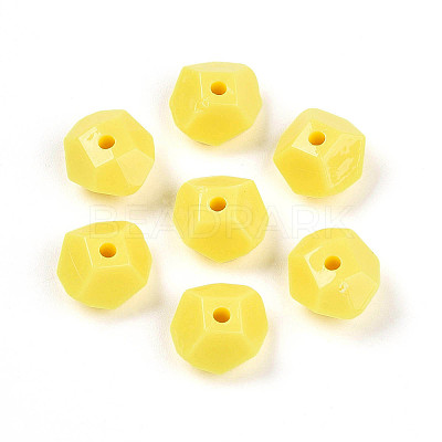 Opaque Acrylic Beads SACR-T017-38C-1