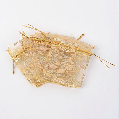 Rose Printed Organza Bags OP-R021-7x9-04-1