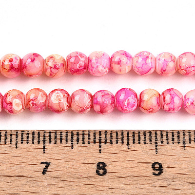 Baking Paint Glass Beads Strands DGLA-N003-4mm-A01-1