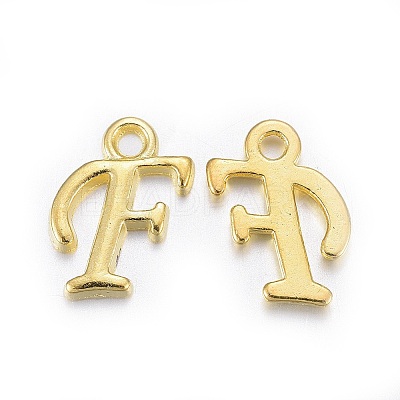Golden Plated Alloy Letter Pendants LS-PALLOY-J718-01G-F-1