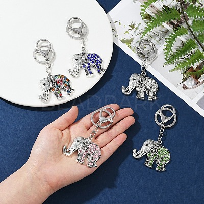 Alloy Rhinestone Keychain KEYC-YW00178-01-1