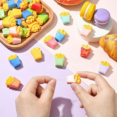 Simulated French Fries Perforated Resin Beads FIND-CJC0010-101-1