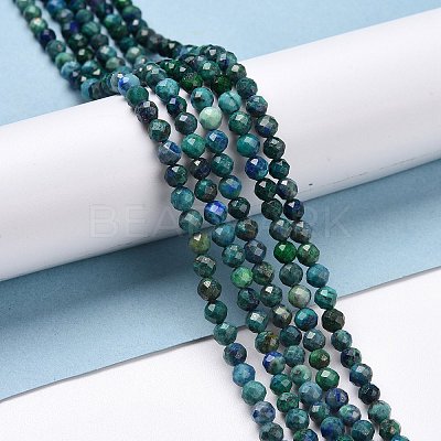 Natural Chrysocolla & Lapis Lazuli Beads Strands X-G-D463-08C-1