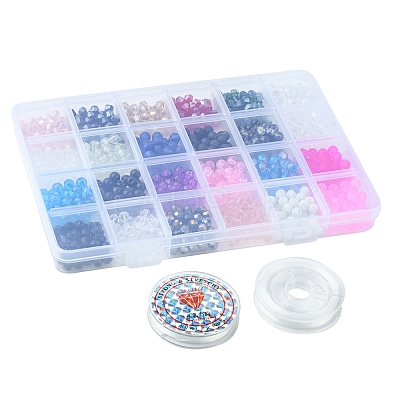 DIY Beaded Stretch Bracelet Making Kit DIY-FS0003-67-1