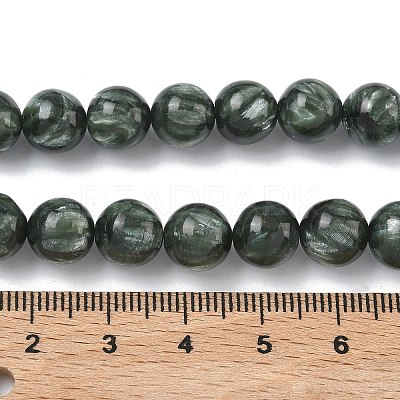 Natural Seraphinite Beads Strands G-C270-O01-07-1