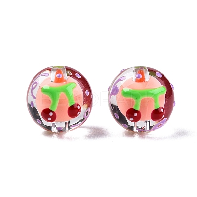 Transparent Acrylic Enamel Beads TACR-G040-01F-1