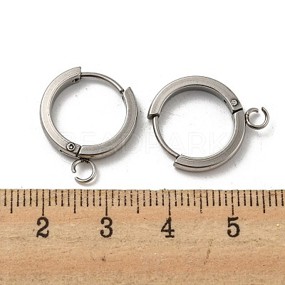 Tarnish Resistant 201 Stainless Steel Huggie Hoop Earrings Findings STAS-A167-01K-P-1