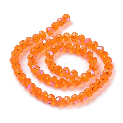 Electroplate Glass Beads Strands X1-EGLA-A034-T8mm-L07-1