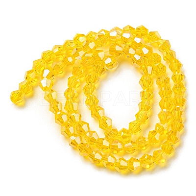 Transparent Electroplate Glass Beads Strands GLAA-F029-3mm-C22-1