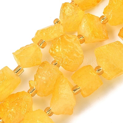 Raw Rough Natural Quartz Crystal Beads Strands G-Z131-J01-10-1