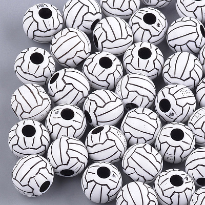 Craft Style Acrylic Beads X-MACR-T023-18-1