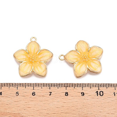 Rack Plating Alloy Enamel Pendants ENAM-N056-365KCG-1