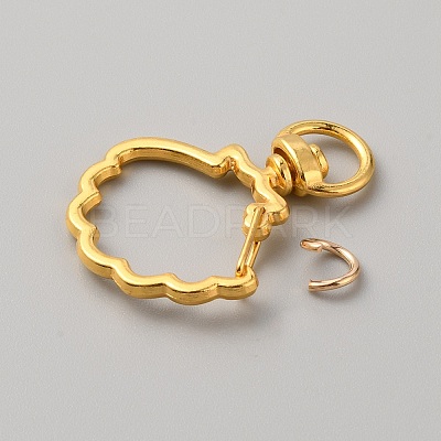 Alloy Swivel Clasps PALLOY-WH0104-16D-G-1