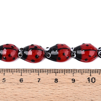 Handmade Lampwork Bumpy Beads Strands LAMP-N028-07-1