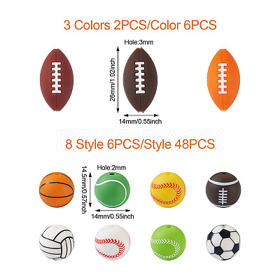 12 Style Silicone Beads SIL-TA0001-11-1
