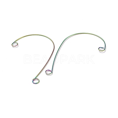 Rainbow Color 316 Stainless Steel Ear Cuff Findings Ion Plating(IP) STAS-H148-02M-1