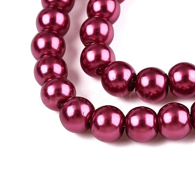 Baking Paint Pearlized Glass Pearl Round Bead Strands HY-Q003-6mm-14-1