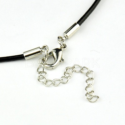 Leather Cord Necklace Making NJEW-A280-2.0mm-01-1