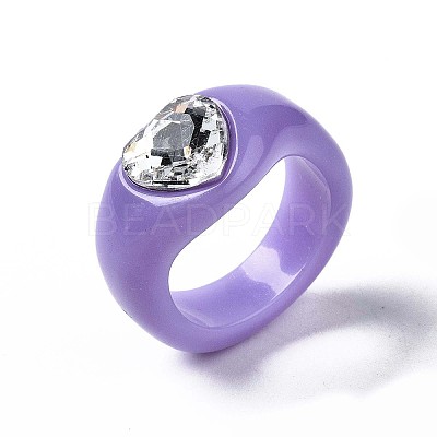 Opaque Acrylic Finger Rings RJEW-Q162-001C-1